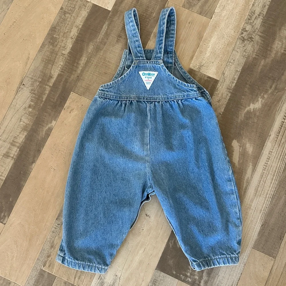 Vintage Vestback OshKosh B'gosh Classic Blue Overalls 18M